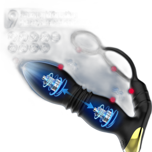 Wave - App and Remote Controlled Prostate Massager with Double Cock Rings