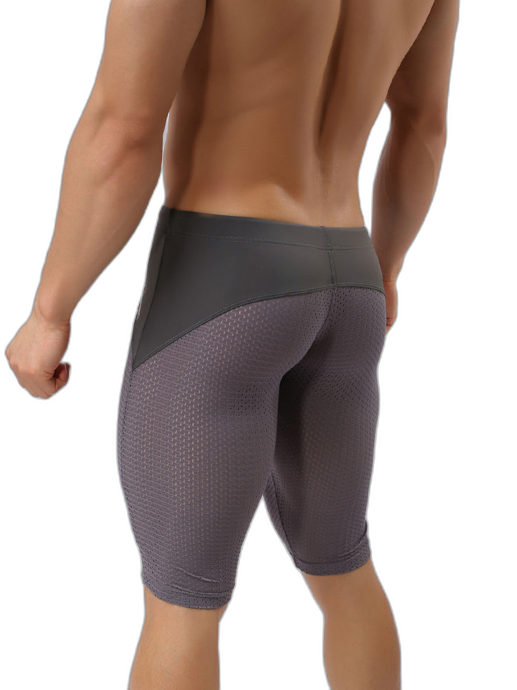 Men’s Athletic Compression Tight Shorts with Drawstring