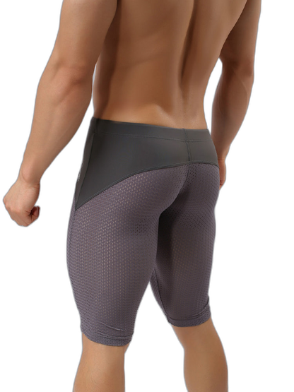 Men’s Athletic Compression Tight Shorts with Drawstring