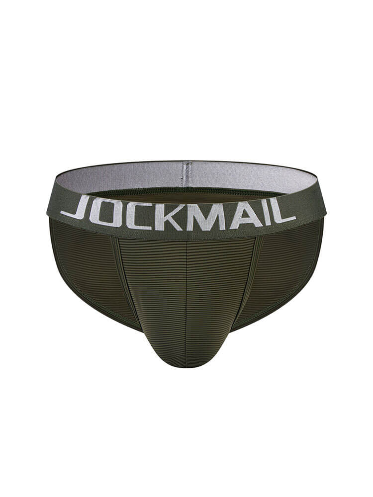 Men's Solid Color U-Convex Pouch High-Cut Briefs