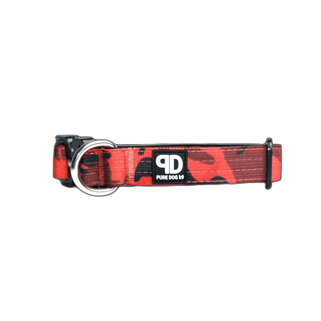 Pure Dog K9 Tactical Collar Red Camo
