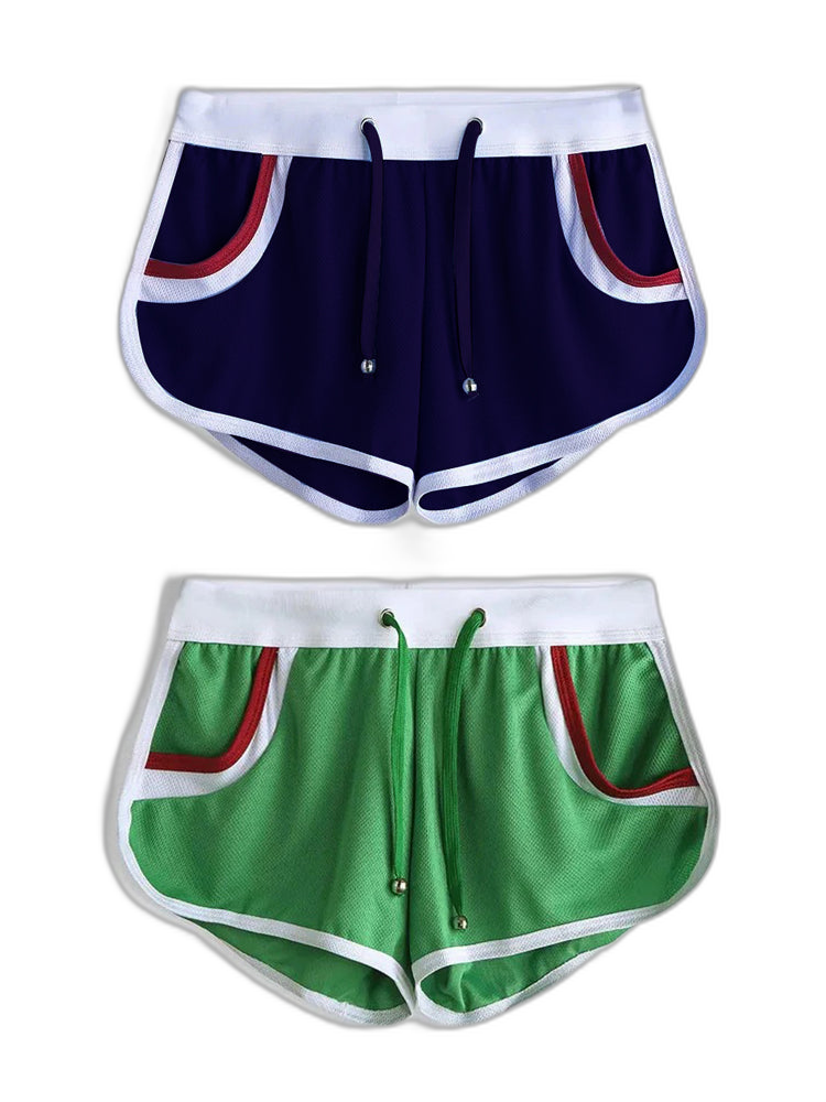 2 Pack Drawstring Leisure Men's Loose Boxer Shorts