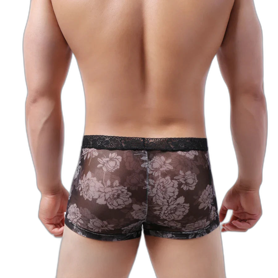 Tight Floral Print Boxer Briefs