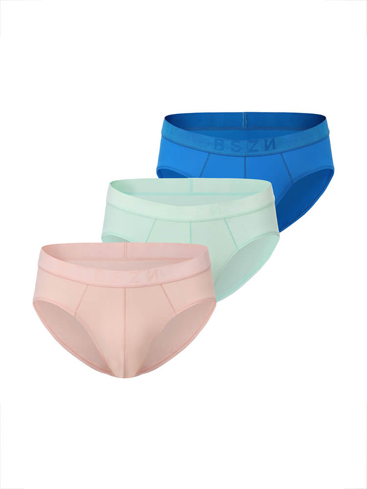 Men's Solid Color Lightweight Breathable Briefs