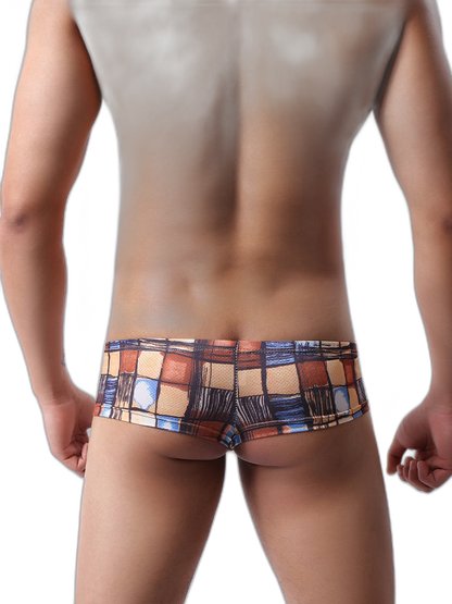 4 Pack Men's U-Pouch Low-Rise Moisture-Wicking Trunks