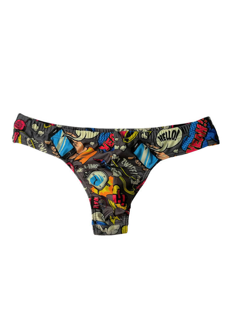 Quick Dry Low Rise Pop Print Thong