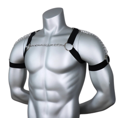 Black Elastic Chain Harness
