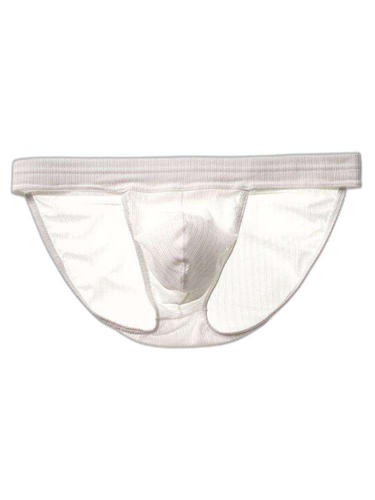 3 Pack Men's Threaded Fabric Briefs with U Convex Pouch