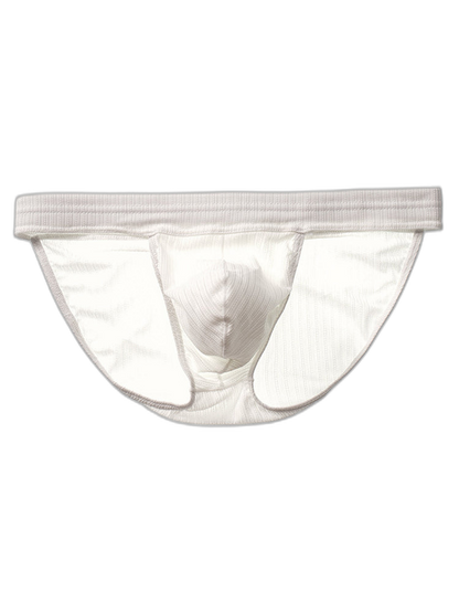 3 Pack Men's Threaded Fabric Briefs with U Convex Pouch