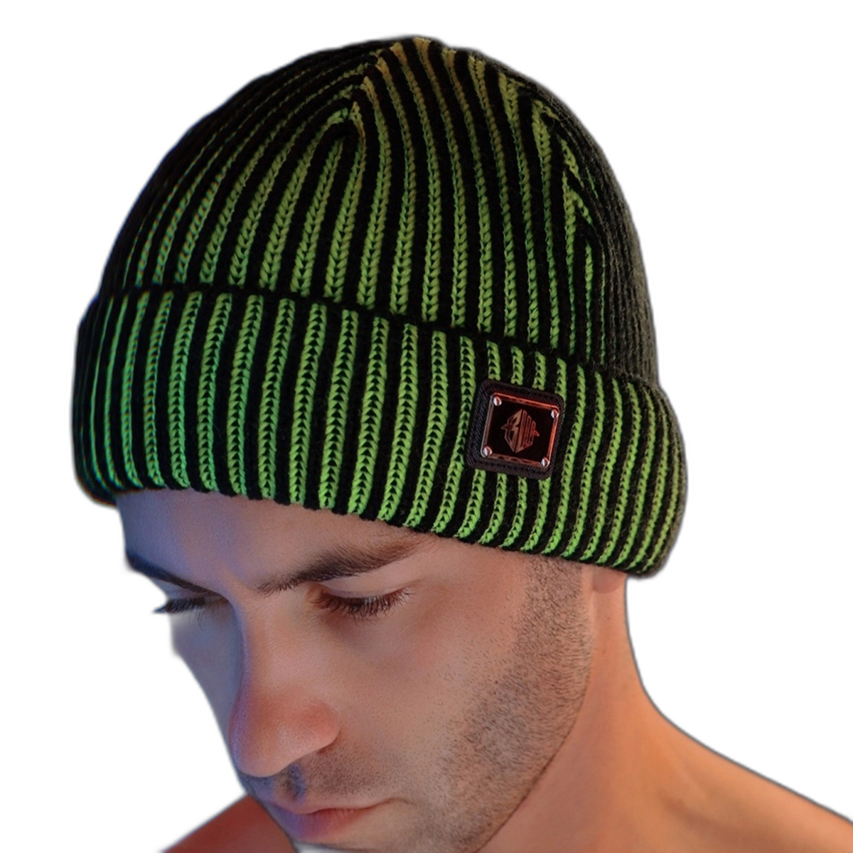 Breedwell Darkroom Rib Beanie Neon Green