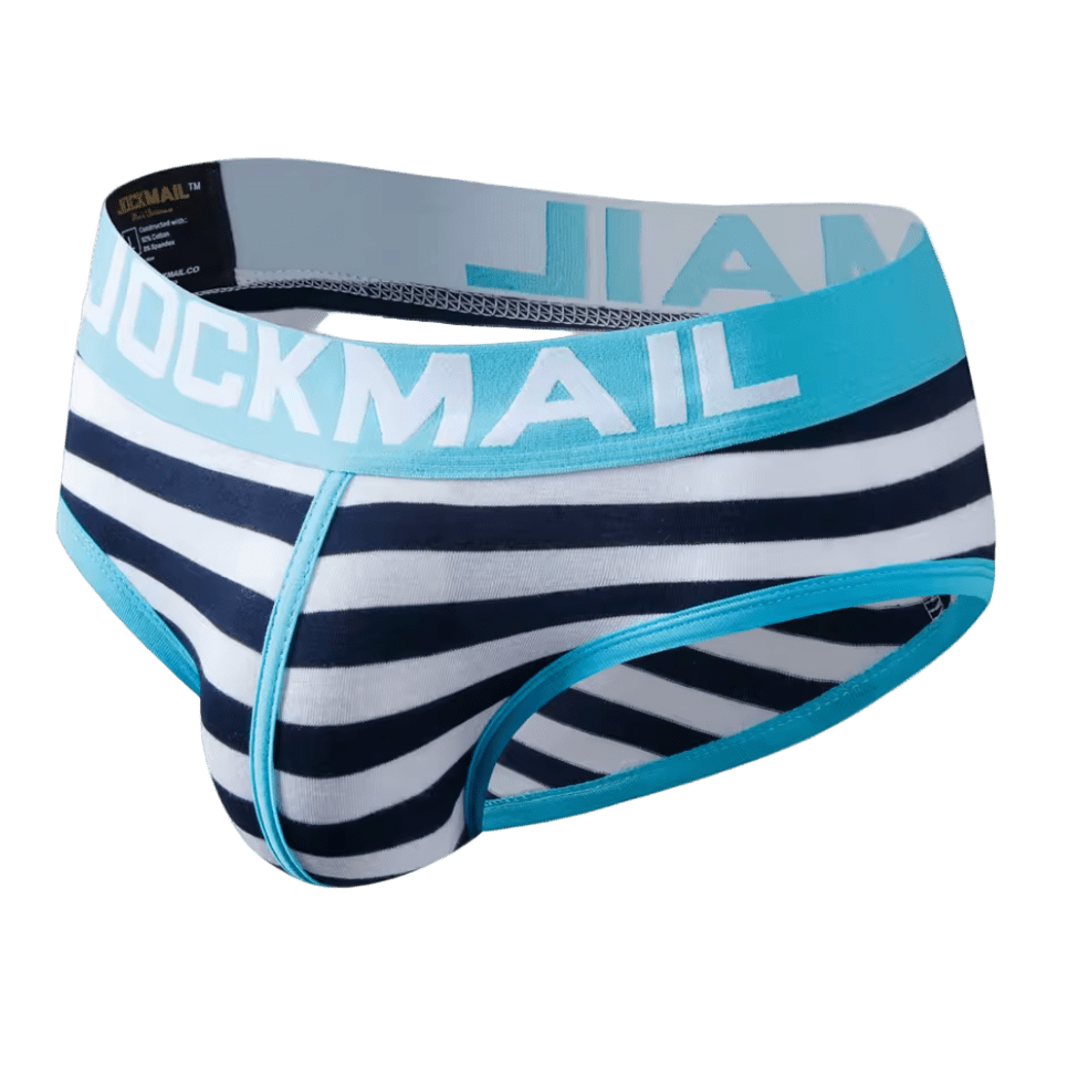 Jockmail Classic Briefs Blue/Black/White Stripes