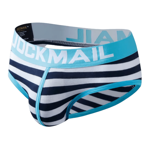 Jockmail Classic Briefs Blue/Black/White Stripes