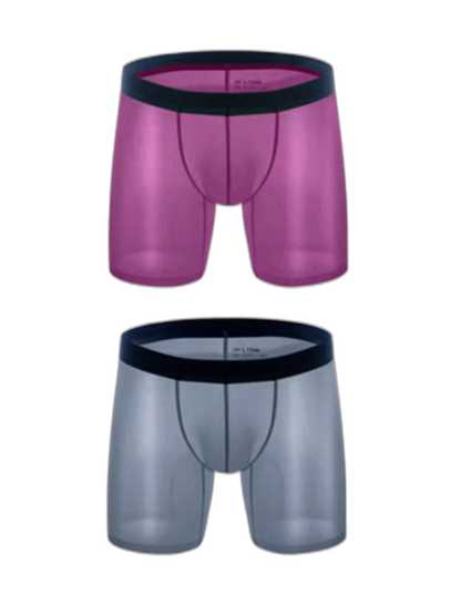 2 Pack Men’s Breathable Athletic Mesh Boxer Briefs