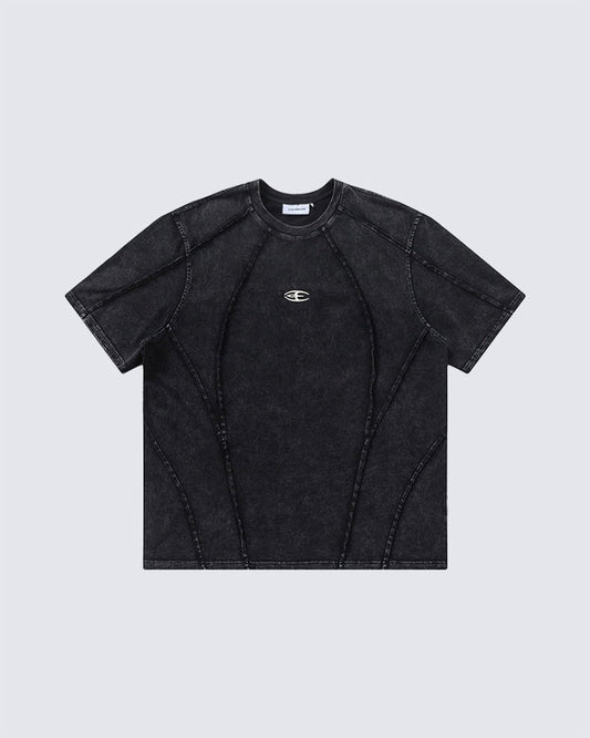 Split Raw Edge Short Sleeve T-Shirt