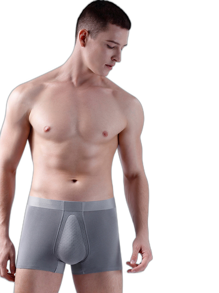 Men's Seamless Trunks with Organic Latex Support Cup