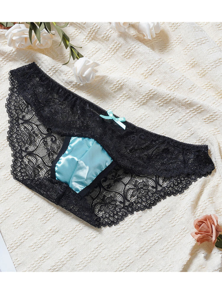 Men's French-Style Sexy Lace Bowknot Briefs