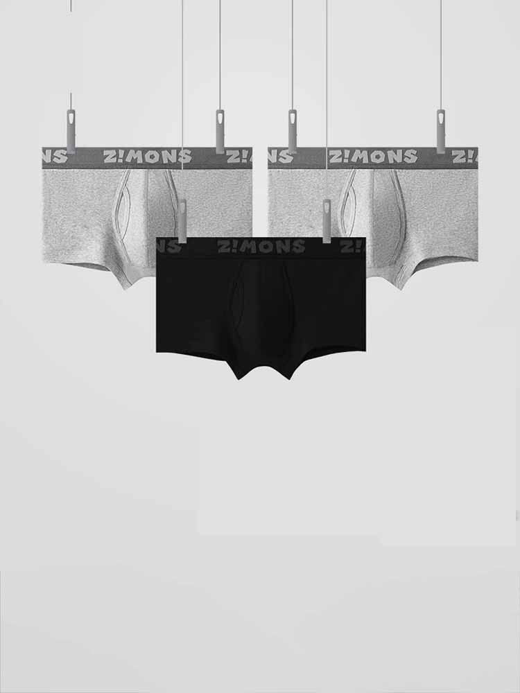 Men's Crotch Side Openings Wide-Waisted Trunks Set