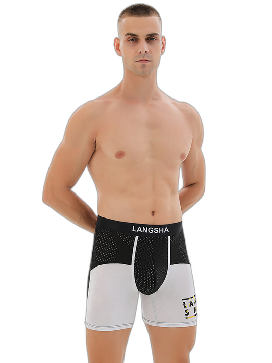 Men's Anti-Chafing Sports Boxer Briefs with Spacious Pouch