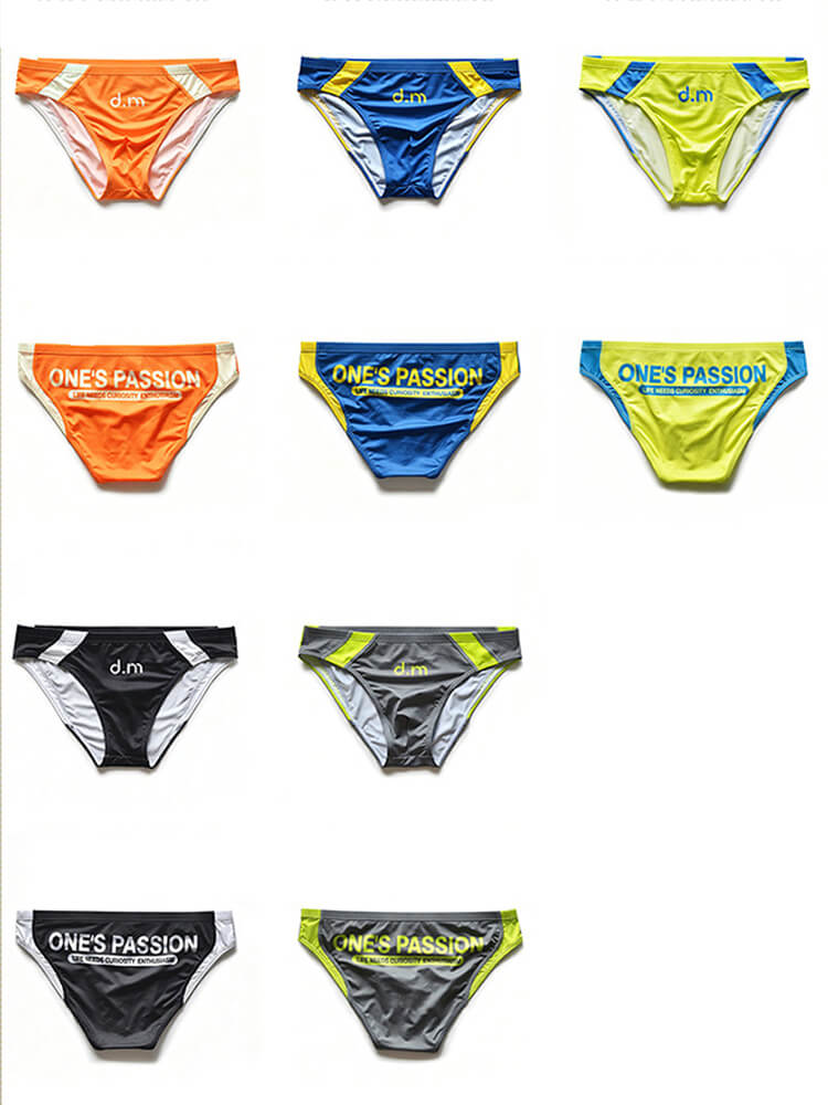 Men's Color-Block Low-Rise Quick-Dry Athletic Briefs