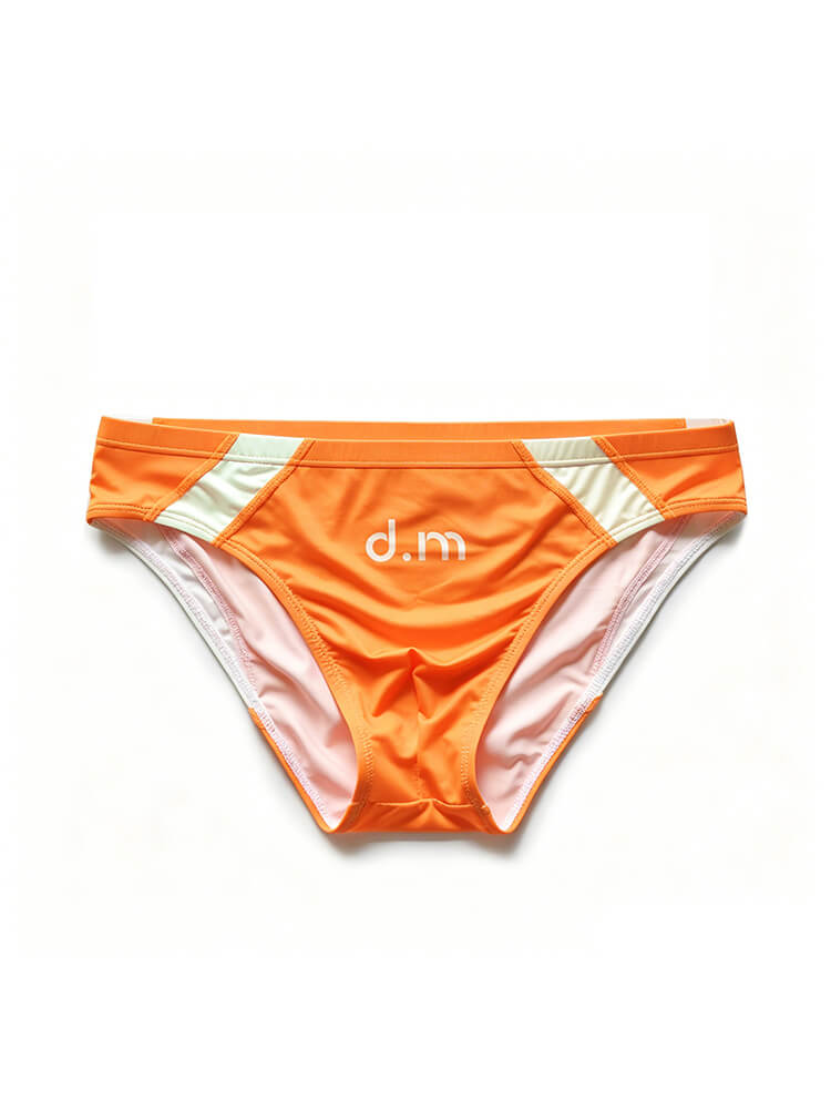 Men's Color-Block Low-Rise Quick-Dry Athletic Briefs