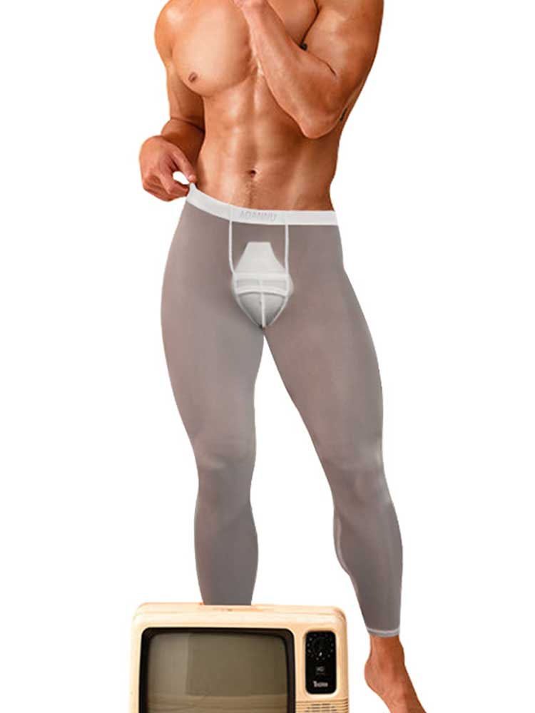 Men's Sexy Ultra-Thin Athletic Long Base Layer Tights Pants