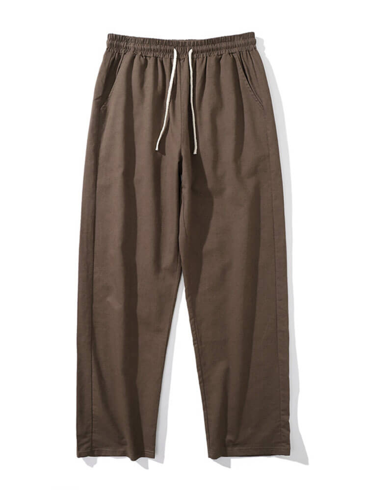 Men's Casual Loose Straight-Leg Cotton-Linen Pants