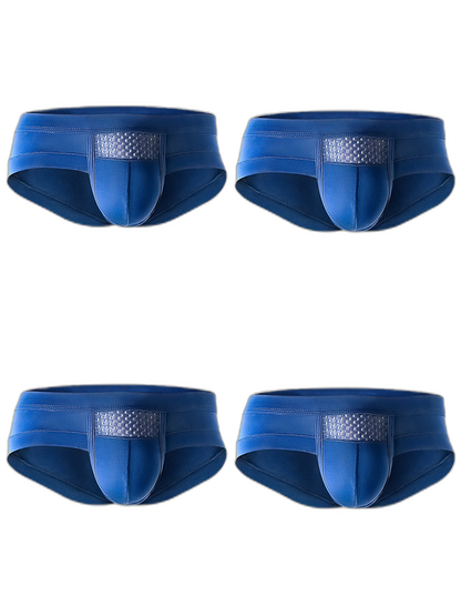 Aoelemen 4 Pack Men's Breathable U Convex Pouch Briefs