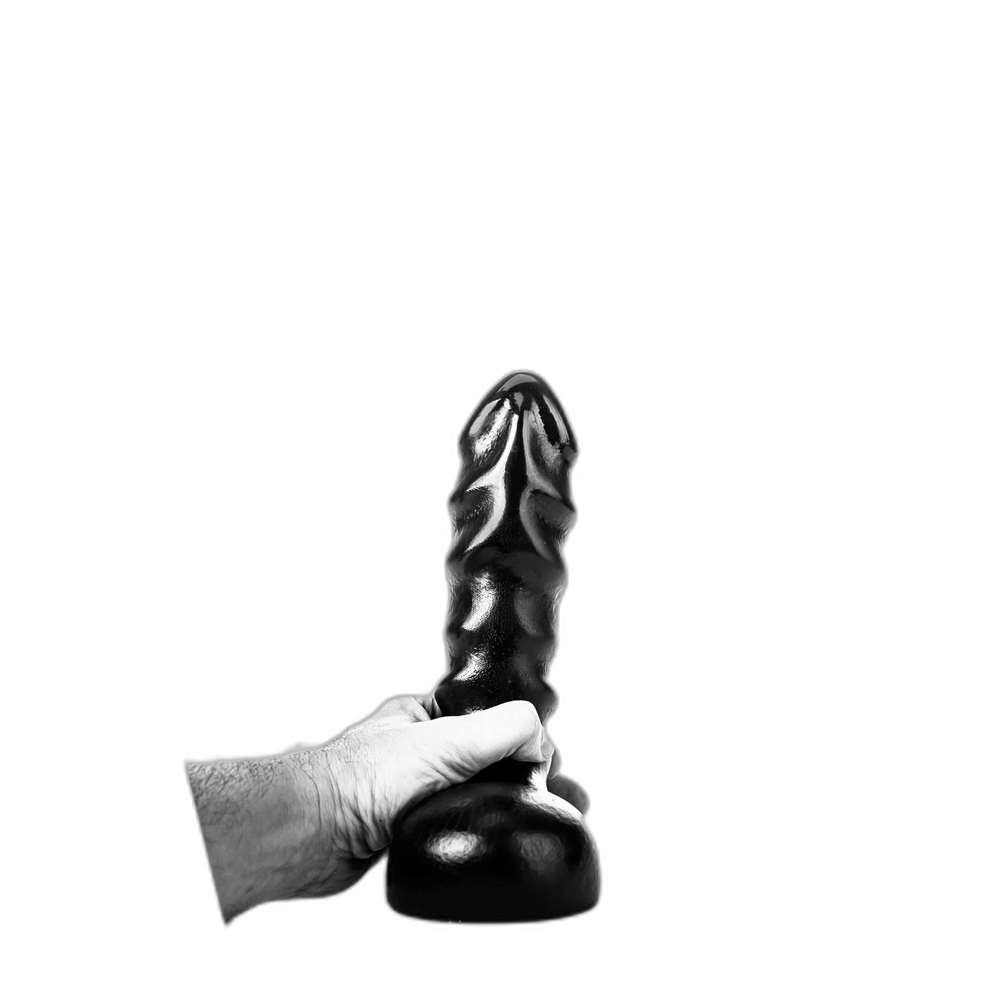 ruff GEAR Super Rib Dildo 9.4 Inch Black