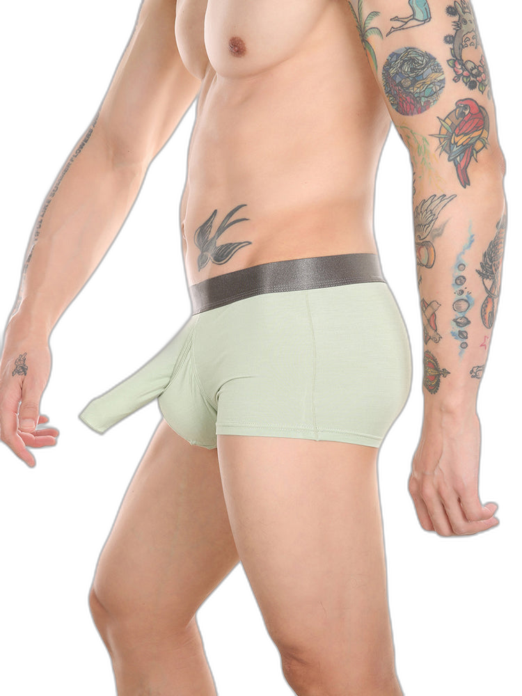 Men’s Dual Ball Pouch Trunks With Fly Front