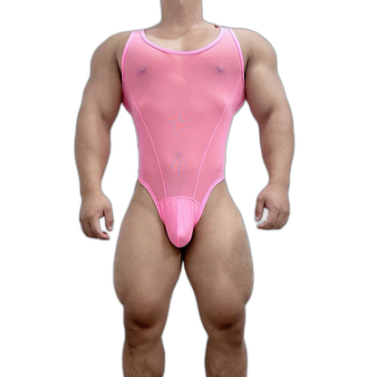 High-Cut Mesh Thong Bodysuit