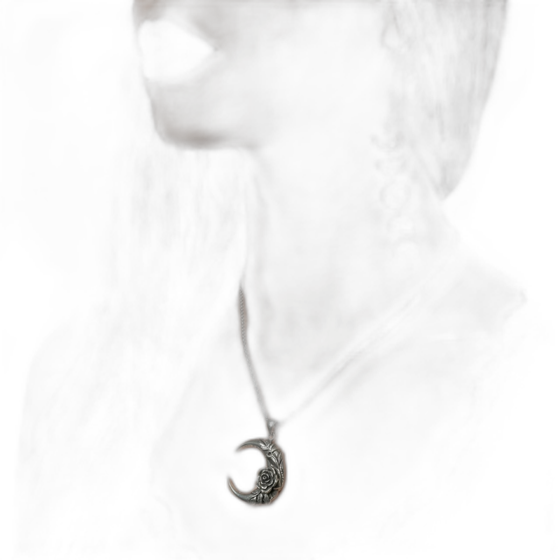 Rose Crescent Necklace