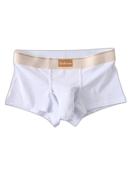 3 Pack Men's Elephant Trunk Separate Cotton Sexy Mid-Rise Solid Color Trunks