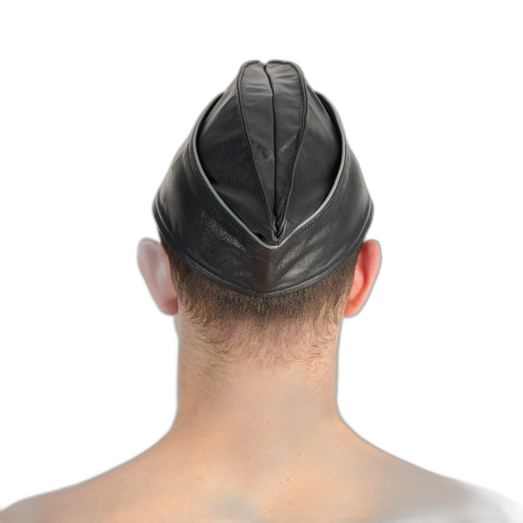 Prowler RED Leather Triangle Cap Black Grey