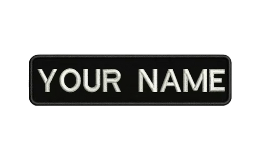 Custom Patch 10cmX2.5cm Black/White
