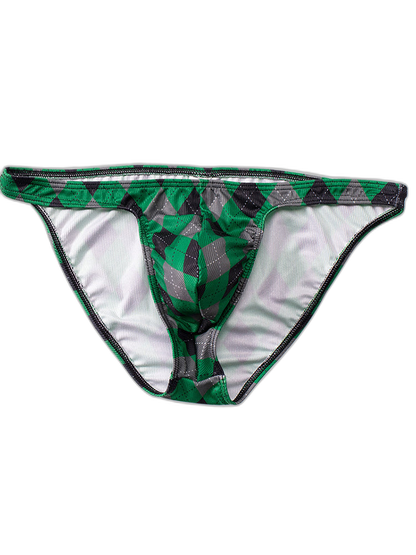 Rhombus Check Pattern Pouch Briefs