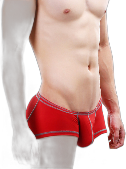 2 Pack Men's Sporty Breathable U Convex Pouch Trunks