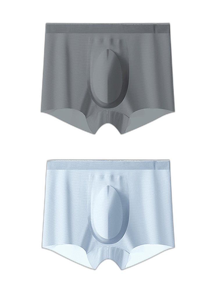 2 Pack Men's Ultra-Thin Ice Silk Quick-Dry Trunks