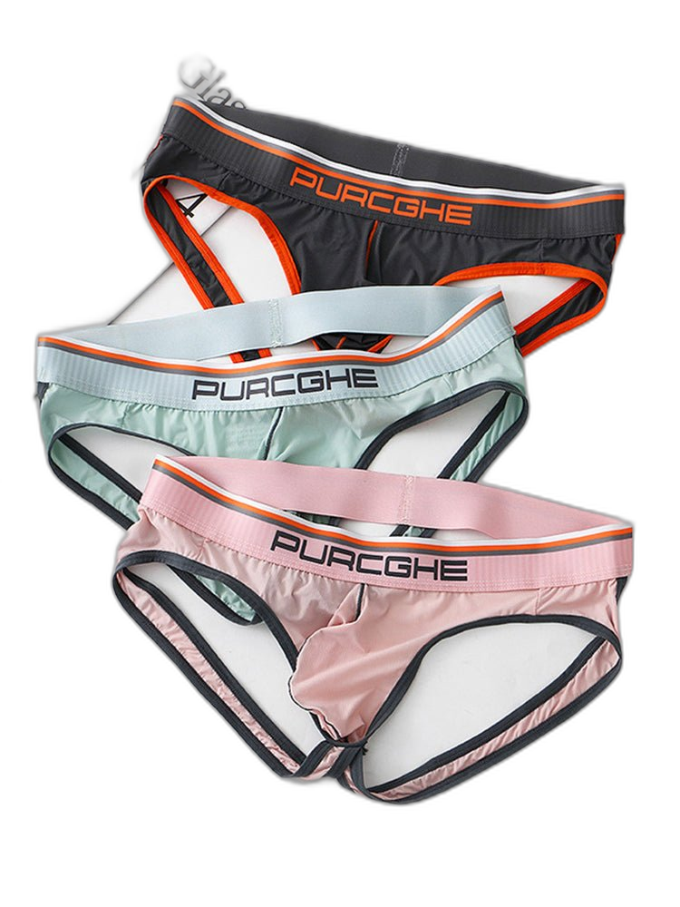 3 Pack Men's Low-Rise Ice Silk Jockstrap
