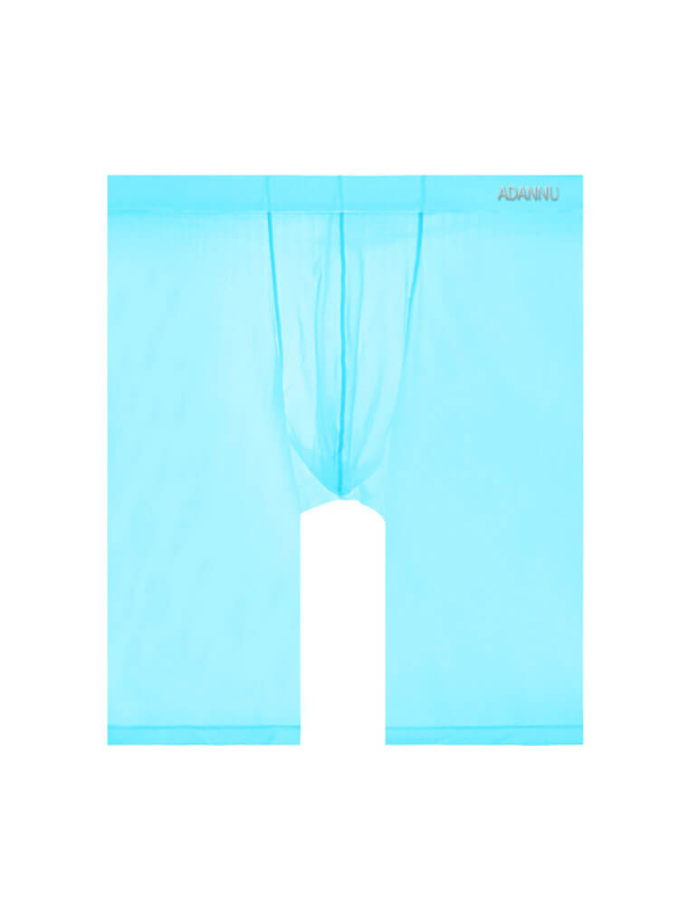 Men's Ice Silk See-Through Sports Fitness Shorts