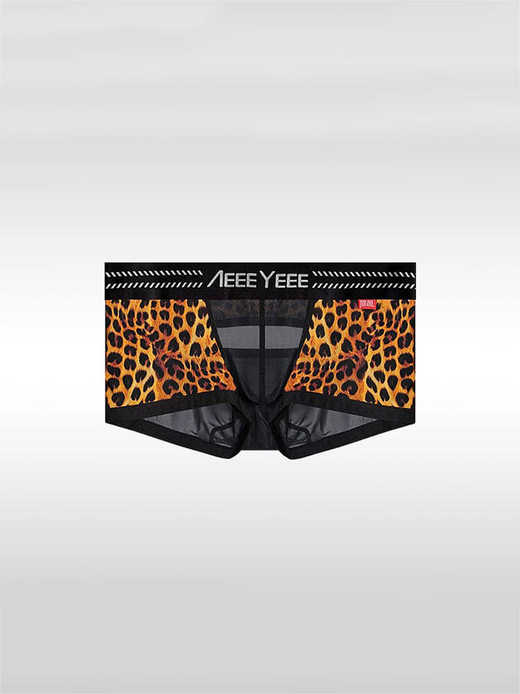 Men's Printed Ultra-Thin U-Pouch Cut-Out Trunks