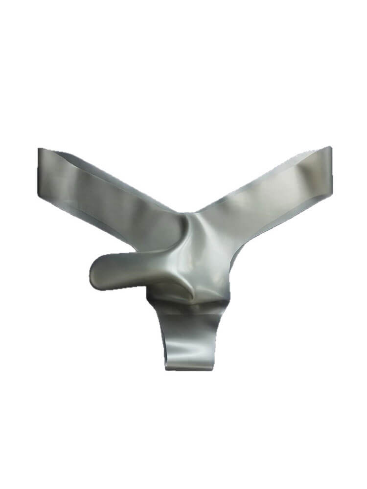 Men's Low-Rise Seamless Latex V-Cut Thong
