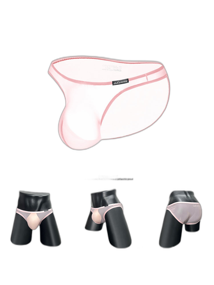 Men's Sheer Low-Rise Bikini with Contoured Pouch