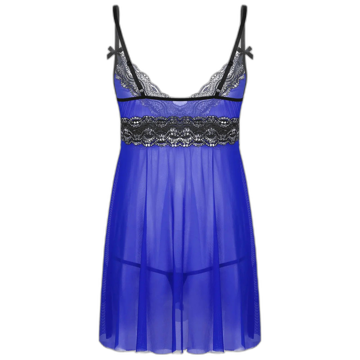Mesh Floral Lace Sissy Mini Nightgown Set