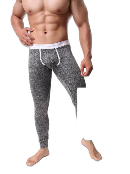 Men's U-Convex Pouch Sexy Base Layer Warm Pants Sleep Pants