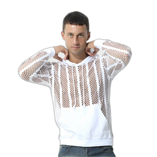Mesh Long Sleeve Hoodie