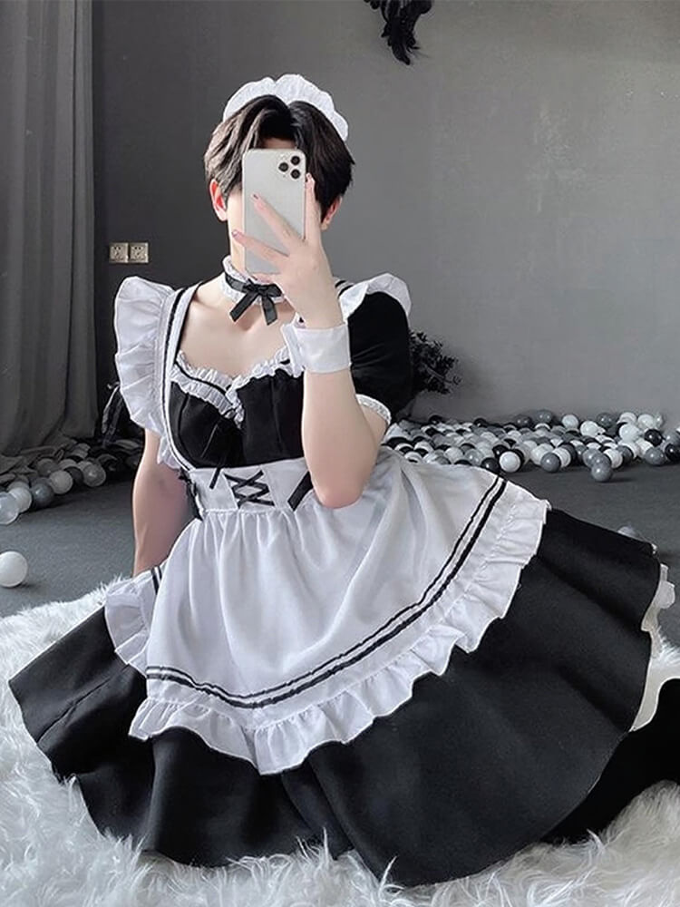 Men's Classic Lolita Maid Cosplay Uniform Set