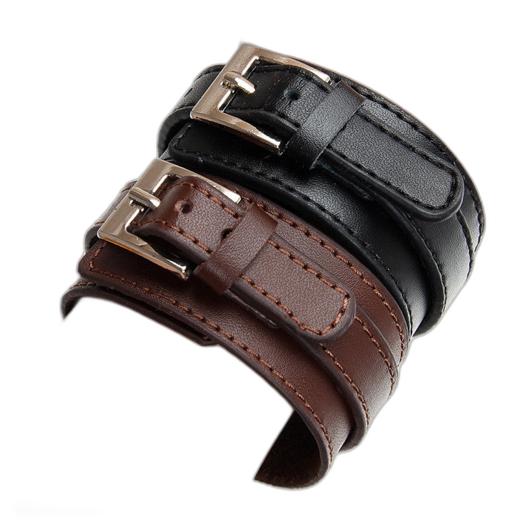 Adjustable Leather Buckle Bracelet