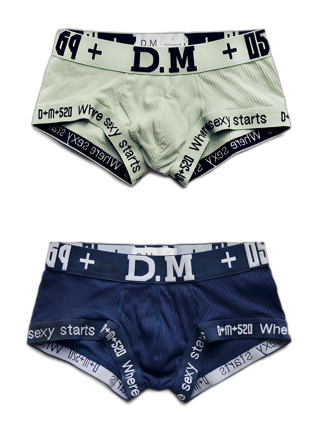 2 Pack Men's Low-rise Sexy Side Opening Pocket Trunk