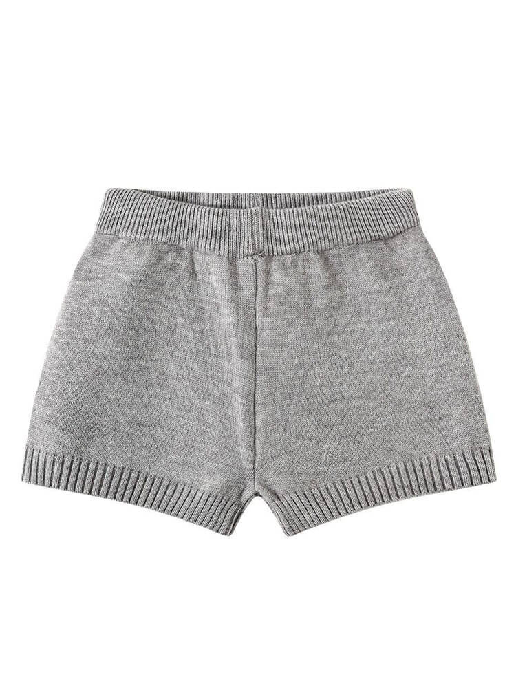 Men's Loose-Fit Casual Solid-Color Knit Shorts