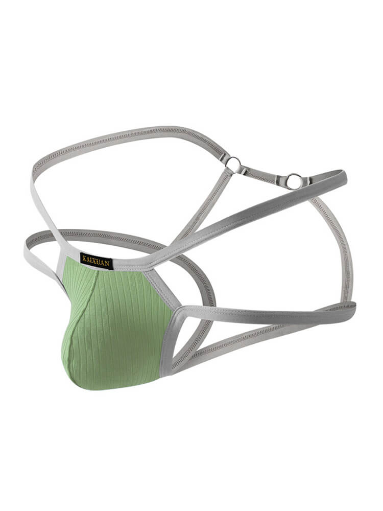 Men's Thin Strap Hollow Breathable Cotton Thong